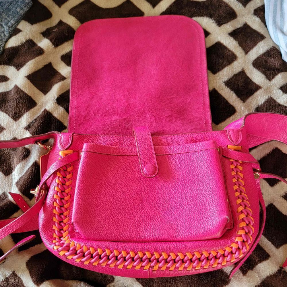Coach Neon Dakota Crossbody Flap Purse with Whipstitch Chain Detail - Picture 12 of 14